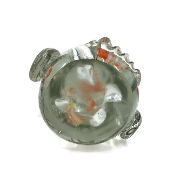 Vintage Art Glass Owl Paperweight Controlled Bubbl - Picture 8 of 9